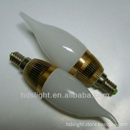 Factory candle bulb wholesale 3 1w led candle bulb